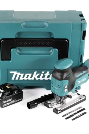 Affaire À Saisir Makita DJV 181 T1J 18 V Li-ion Scie sauteuse sans fil + 1x Batterie BL 1860 B 6,0 Ah - sans Chargeur