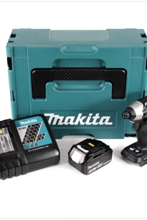 Makita DTD 155 RF1JB Visseuse à percussion sans fil 18 V Brushless Edition spéciale de couleur Noir + Coffret de transport MAKPAC + 1x Batterie BL1830 3,0 Ah + Chargeur DC 18 RC Expédié Aujourd'hui