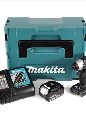 Soldes Makita DTD 155 RM1JB Visseuse à percussion sans fil 18 V Brushless, Edition spéciale de couleur Noir + Coffret de transport MAKPAC + 1x Batterie BL1840 4,0 Ah + Chargeur DC 18 RC