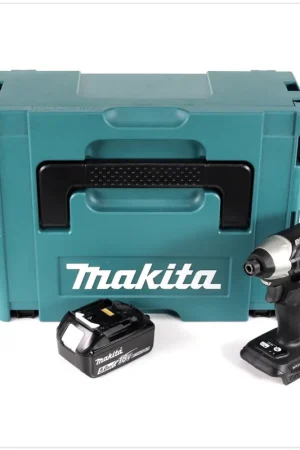 Makita DTD 155 T1JB Clé à chocs sans fil 18 V sans balais édition spéciale noire en MAKPAC + 1x batterie BL1850 5,0 Ah - sans chargeur Commander Maintenant