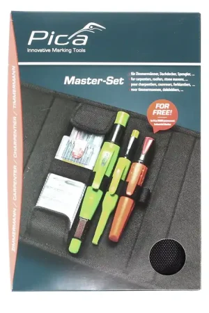 Offre Limitée Pica Master Set de marquage pour charpentiers, couvreurs, ferblantiers, maçons (55030)