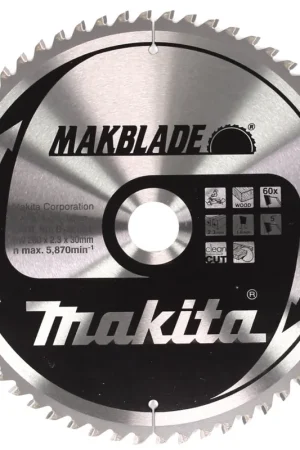 Makita MAKBLADE Lame de scie circulaire pour bois 260 x 30 x 2,3 mm, 60 dents ( B-32801 ) Promotion