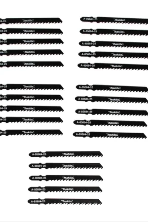 Makita B-16 Lames de scie sauteuse pour bois - 75mm - 25 pièces pour Scies sauteuses avec support à queue en T (A-85684-25) Promotion