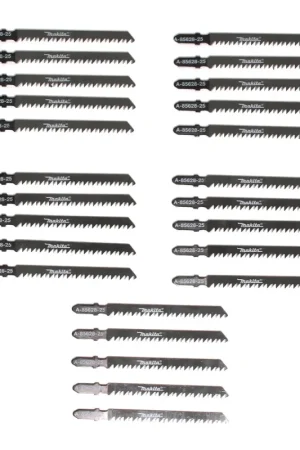 Meilleur Choix Lames de scie sauteuse Makita B-10 pour bois - 76 mm - 25 pièces pour scies sauteuses avec support d'arbre en T (A-85628-25)