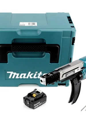 Makita DFR 750 F1J Visseuse à Magazine 18V 45-75mm + 1x Batterie 3,0Ah + Coffret Makpac - sans chargeur Prix Choc