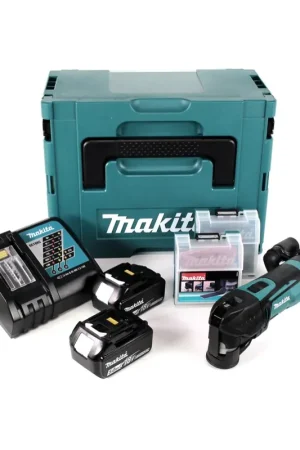 Satisfait Ou Remboursé Makita DTM 51 RTJX2 Outil multifonctionnel sans fil 18 V + 2x batterie 5,0 Ah + chargeur + 39 pcs. kit d'accessoires + Makpac