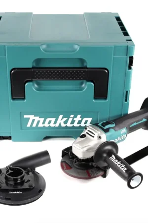 Acheter Direct Makita DGA 504 ZJ Meuleuse angulaire sans fil 18V 125mm Brushless + 1x Collectionneuse de Poussière + Coffret Makpac - sans batterie - sans chargeur