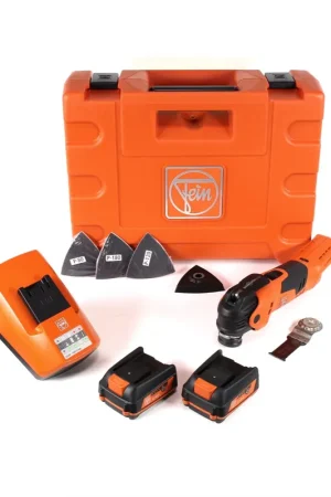 Commander Vite FEIN AFMT 12 QSL C Machine Oscillante sans fil MultiTalent 12 V + Accessoires de base pour ponçage et sciage + Coffret de transport + 2 x Batteries 2,5 Ah + Chargeur ALG 50