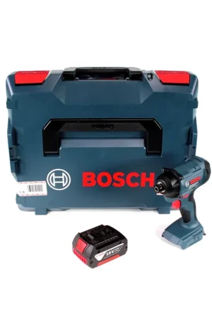 Bosch GDR 18 V-160 Visseuse à chocs sans fil 1/4" Six pans creux + Coffret L-Boxx + 1x Batterie Bosch 3,0 Ah - Sans Chargeur Offre Spéciale