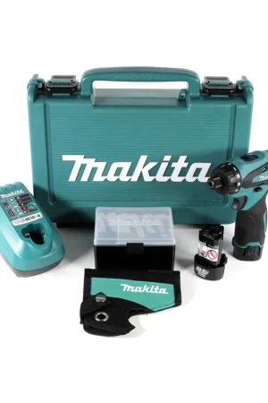 Makita DF030DWE Perceuse visseuse sans fil 10,8V + 2x Batteries 1,3Ah + Coffret + Chargeur Top Vente