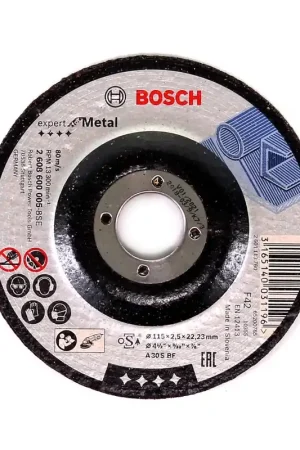 Promotion Bosch Disques à tronçonner à moyeu déporté pour métal - 115 x 22,23 mm - 25 Pièces (2608600005)