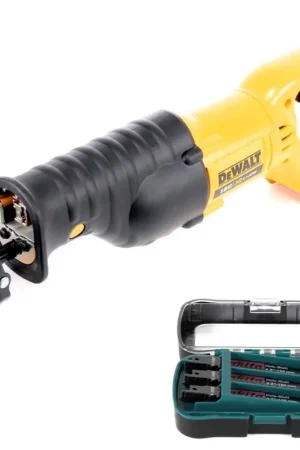 Scie sabre Dewalt DCS 380 N avec batterie Li-Ion 18 V, scie sabre solo + jeu de lames de scie sabre Makita 27 pièces dans un coffret pratique - sans accessoires, sans batterie, sans chargeur Petit Prix