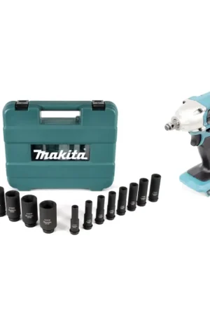 Makita DTW 190 Z 18V Li-ion Boulonneuse à chocs sans fil + Jeu de 14 clés à douille Makita B-52308 - sans batterie, sans chargeur Soldes