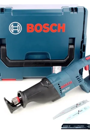 Bosch GSA 18 V-LI Professional Scie sabre sans fil + Coffret de transport L-Boxx + 3x Lames de scie sabre d'endurance 25 x 1,25 mm Bosch - sans Batterie, sans Chargeur Meilleure Vente