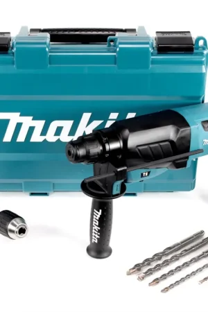 Remise Makita HR 2630 X7 - 800 watts 2,4 joules Marteau perforateur à emmanchement SDS - Plus en coffret + kit de forets marteau SDS-VPlus 5 pcs.