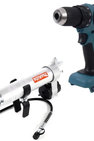 Meilleur Prix Makita DDF 459 Z 18 V Brushless Li-ion Perceuse-visseuse sans fil + Makita Pistolet graisseur pour douille hexagonale 1/4 "