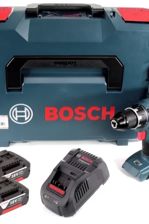 Top Vente Bosch Professional GSR 18V-28 Perceuse visseuse sans fil + Coffret L-Boxx + 2 x Batteries 3,0 Ah + Chargeur