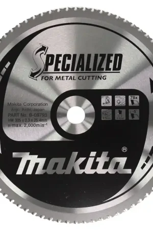 Meilleure Vente Makita SPECIALIZED Lame carbure pour métal 305 x 25,4 x 2,3 mm 78 dents ( B-09793) pour scies à onglets à métaux