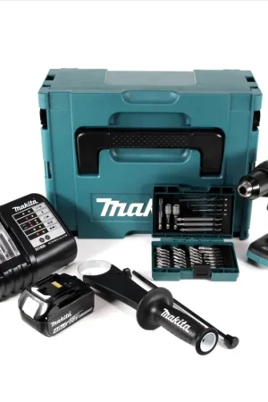 Acheter En Ligne Makita DHP 481 SM1J 18 V Perceuse visseuse à percussion sans fil Brushless 115 Nm + 1x Batterie BL 1840 B 4,0 Ah + Chargeur DC 18 SD + Coffret de transport Makpac + Set de 38 Embouts & Forets