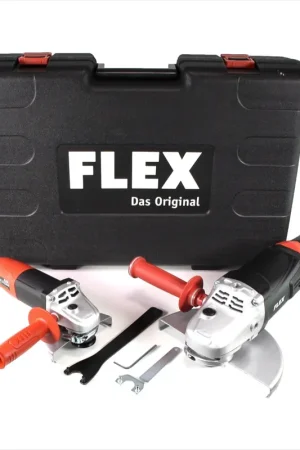 Flex L2100 230 x 22,23 mm set: Meuleuse d'angle + L1001 125 x 22,23 mm meuleuses d'angle + Coffret de transport (438405) Commander Vite