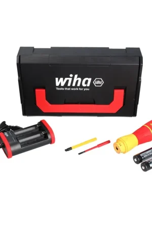 Wiha speedE II Tournevis à assistance électrique 7 Pcs. ( 44318 ) + 2x slimBit + 1x Batterie + Chargeur + Coffret L-Boxx Mini Dernier Modèle