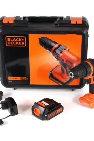 Offre Exclusive Black & Decker EGBL 14 K 14,4 V Li-Ion Perceuse-visseuse sans fil + Coffret de transport + 1x Batterie 1,5 Ah + Chargeur