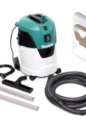 Aspirateur eau et poussière Makita VC 2512 L 1000 W classe L aspirateur industriel + sacs filtrants non-tissés Makita classe L lot de 5 Produit De Marque