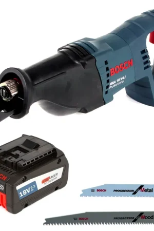Populaire Bosch GSA 18V-Li N Scie sabre sans fil 18 V Li-Ion + 2 x Lames de scie + 1 x Batterie 6,3 Ah - sans Chargeur, sans Coffret