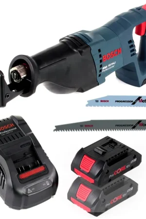 Retour Gratuit Bosch GSA 18V-Li N Scie sabre professional 18V + 2x Lames de scie + 2x Batteries 4,0 Ah ProCORE + Chargeur