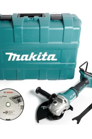Makita DGA 901 ZKU2 36 V Meuleuse d'angle 230 mm + Coffret de transport + 25 x Disques à tronçonner Bosch AS 46 T INOX BF - sans Batterie, ni Chargeur Bon Marché