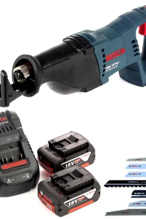 Scie alternative à batterie Bosch GSA 18V-Li N Scie sabre 18V + 20x lame de scie + 2x batterie 6,0 Ah + chargeur Nouvelle Collection
