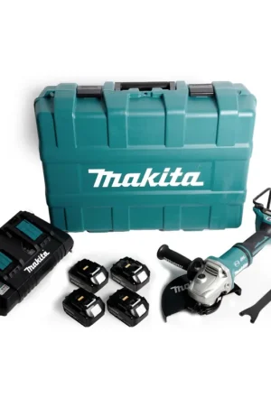 Bon Marché Makita DGA 901 PM4KU2 Meuleuse d'angle sans fil 230mm sans balai 36V ( 2x18V ) + 4x Batteries 4,0Ah + Chargeur double + Coffret de transport + Ezynut