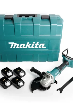 Makita DGA 901 G4KU2 36 V Meuleuse d'angle sans fil 230 mm + Coffret de transport + 4 x Batteries BL 1860 6,0 Ah - sans Chargeur Populaire