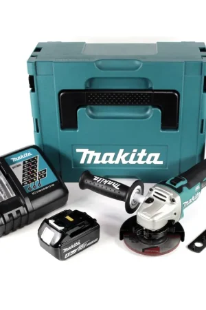 Certifié Meuleuse d'angle sur batterie Makita DGA 454 RM1J 18 V 115 mm + 1x batterie 4,0 Ah + chargeur + Makpac