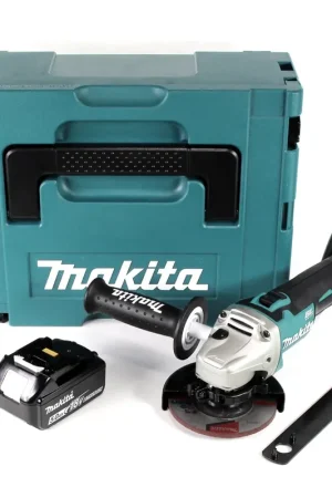 Meuleuse d'angle sur batterie Makita DGA 454 T1J 18 V 115 mm + 1x batterie 5,0 Ah + Makpac - sans chargeur Meilleure Vente