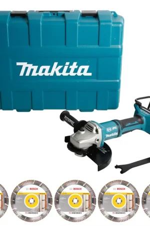 Makita DGA 900 ZKX2 Meuleuse d'angle sur batterie 36V (2x18V) 230mm brushless solo + Ezynut + 5x disque à tronçonner + étui - sans batterie, sans chargeur Commander Vite