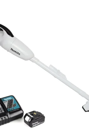 Makita DCL 180 RM1 W Aspirateur à batterie 18 V blanc + 1x batterie 4,0 Ah + chargeur Offre Exclusive