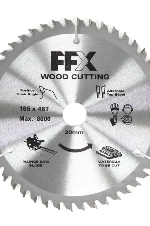 FFX QQ0102500265 Lame de scie plongeante 165 x 20 mm - 48 dents (B-10344) Achetez Aujourd'hui