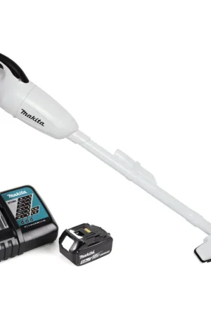 Makita DCL 180 RT1 W Aspirateur à batterie 18 V blanc + 1x batterie 5,0 Ah + chargeur Commander Maintenant