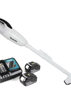 Makita DCL 180 RT W Aspirateur à batterie 18 V blanc + 2x batterie 5,0 Ah + chargeur Seulement Aujourd'hui