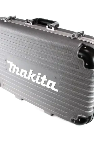 Bon Marché Makita Coffret de transport à coque rigide en argent et verrouilable pour appareils BJV DJV 180, Batteries et Chargeur
