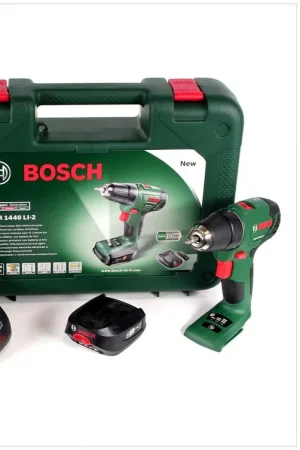 Bosch PSR 1440 Li-2 Perceuse-visseuse sans fil + Mallette de transport + 1x Batterie 1,5 Ah + Chargeur (06039A3020) Top Vente