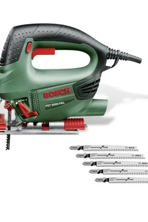 Scie sauteuse Bosch DIYer PST 8500 PEL avec 5 lames de scie dans une mallette de transport (06033A0104) Must-Have