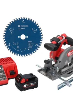 Scie circulaire sans fil Milwaukee M18 CCS55-501C 18 V 165 mm + 1x batterie 5,0 Ah + chargeur + 2x lame de scie circulaire Achetez Aujourd'hui