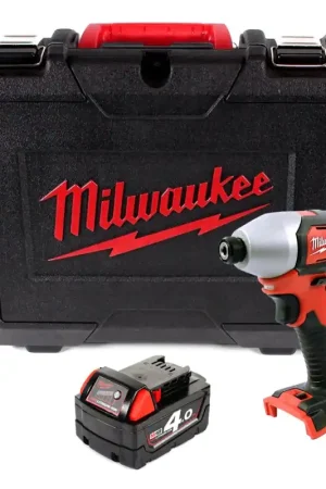 Clé à chocs sur batterie Milwaukee M18 BID-401 18 V Li-Ion en coffret + 1 batterie 4,0 Ah - sans chargeur Promotion Saisonnière