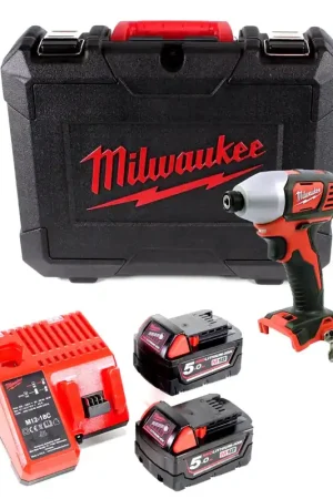 Affaire À Saisir Clé à chocs sans fil Milwaukee M18 BID-502 18V 180Nm + 2x batteries 5,0Ah + chargeur + mallette