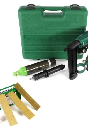 Achat Immédiat Cartouches à pression d'air Prebena PKT-2-J50SD-S - cloueuse pneumatique 3,5-10 bar dans une mallette de transport + 5000x clous à tête de compression attaches parisiennes 30 mm - en acier galvanisé, recouvert de résine