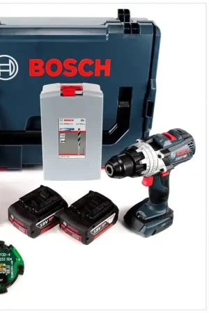 Perceuse-visseuse sans fil Bosch GSR 18 V-85 C 18 V 110 Nm Solo en L-Boxx avec module de connectivité GCY 30-4 et 2 batteries 5,0 Ah + chargeur + jeu de forets hélicoïdaux de 25 pièces Bon Marché