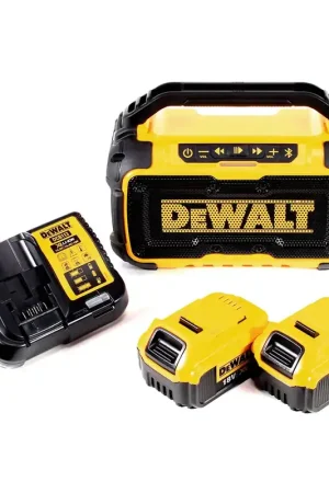 DeWalt DCR 011 Enceinte Bluetooth sans fil 10,8-18V + 2x Batteries 4,0Ah + Chargeur Acheter En Ligne
