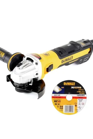 Prix Cassé DeWalt DWE 4369-QS 1700 W Meuleuse d'angle 125 mm + 5x Disques à tronçonner Métal Dewalt DT 99582 XR FlexVolt Extreme 125 x 1,1 mm